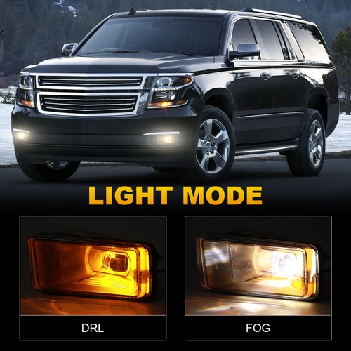 For Chevrolet Silverado 2008-2014 Pair Front LED Foglights Daytime Running Light - Picture 3 of 10
