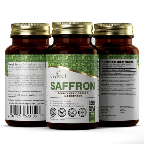 Extracto de azafrán | Cápsulas antioxidantes de azafrán 60 200 mg | Salud ocular - Imagen 3 de 19
