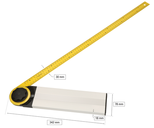 Angular 350-750 mm divisible con escala 0°-90° para mediciones precisas - Imagen 17 de 22