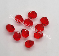 6pc Swarovski Crystal Light Siam 8mm Lucerna 5030 Beads; Rare Red