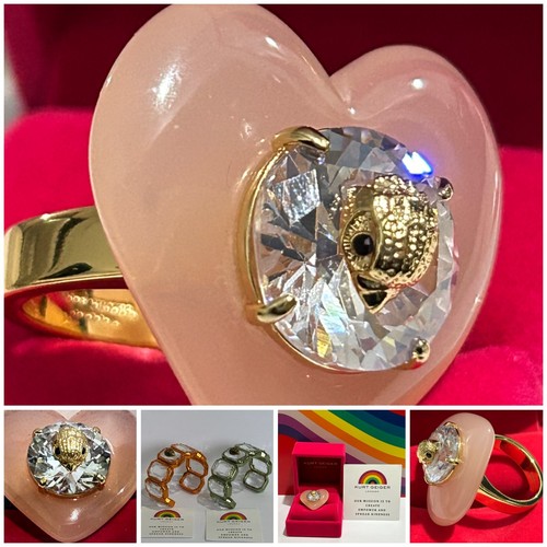🦅RRP £89 Kurt Geiger London Heart Statement Ring Size Q ✍️. - Picture 11 of 19