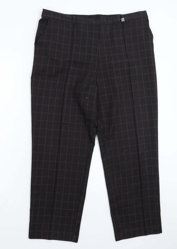 Marks & Spencer Damen Grau Polyestermischung Hose Größe 16 L27 in