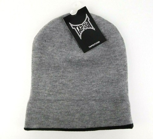 Berretto invernale UFC MMA Cage Fight Tapout con polsini a righe grigio toque taglia unica - Foto 4 di 4