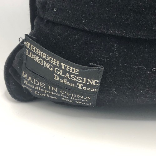 PIG with Bow Cornelius Corn Pattern Needlepoint Pillow Through The Looking Glass - Picture 9 of 12