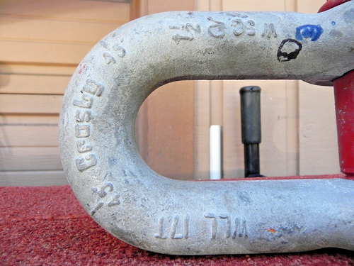 CROSBY 1 1/2" TORNILLO PASADOR CADENA GRILLETE, 17 TONELADAS CARGA DE TRABAJO SEGURA, 1019392 - Imagen 2 de 6