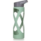 X-Band 17 oz Green Borosilicate Glass Water Bottle