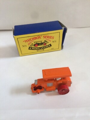 NO 1 Details about / MATCHBOX 1988 Blue ROAD ROLLER MOKO LESNEY