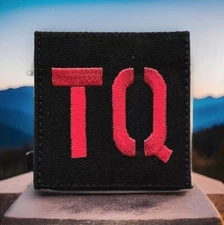 Medical Alert Red Black TQ Tourniquet Patch Fits For VELCRO® BRAND Fastener