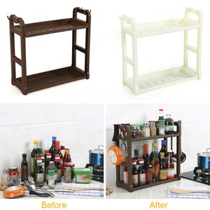 2 Tier Kitchen Spice Rack Bathroom Countertop Storage Standing