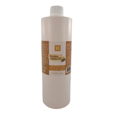 Golden Jojoba Oil 16oz 100% Pure COLD PRESSED Organically Sourced Raw Skin Hair