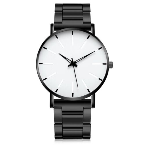 Reloj minimalista ultra delgado para hombre con correa delgada de acero inoxidable relojes de cuarzo - Imagen 16 de 16