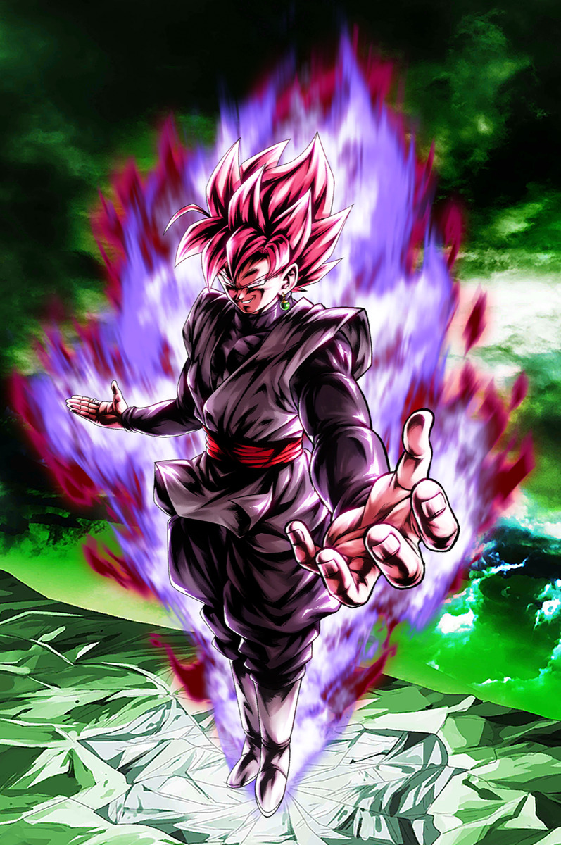 Dragon Ball Super Poster Goku Black SuperSJ Rose 12inx18in Free Shipping