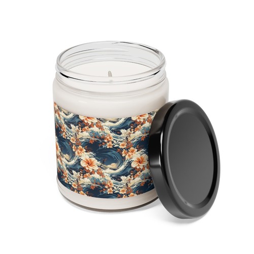 9 oz Scented Soy Candle Beach Home Decor Tropical Surfer Floral Hawaiian Waves - Picture 15 of 21