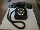 Intertek retro black push button desk phone