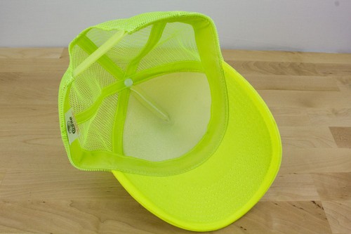 DUTCH BROTHERS COFFEE LOGO TRUCKER HAT CAP SNAP BACK NEON YELLOW WHITE - Picture 6 of 7