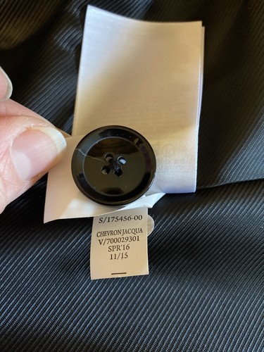 Banana Republic Womens Jacket Coat Black Off White Chevron Jacquard Lined XS NWT - Picture 9 of 12