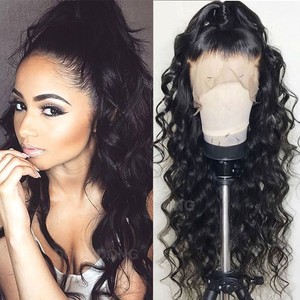 Top Natural 360 Lace Frontal Wig Peruvian Virgin Human Hair Wig