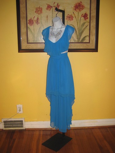 NWT Arden B. Hi-Lo Blue Maxi Dress Size S - Picture 3 of 6