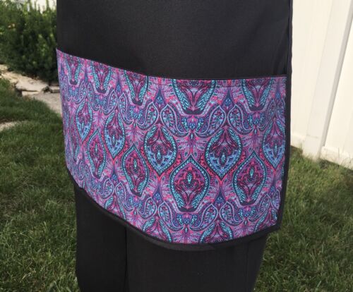 Black Geometric server waitress waist apron 3 pocket restaurant Classyaprons - Picture 5 of 5