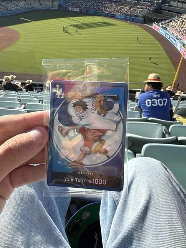 One Piece x Los Angeles Dodgers Luffy Card SGA 7/2/26 2026 On Hand