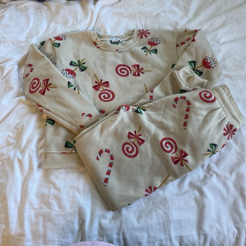 Christmas Sweatsuit Candy Canes Small - Picture 1 of 6