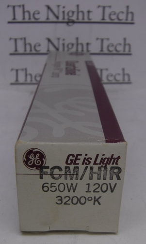 GE FCM/HIR Quartzline Halogen Lamp 650W 120V 3200K Clear NOS - Picture 2 of 5
