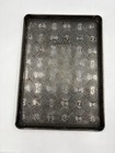 PLAQUE À PÂTISSERIE VINTAGE EN MÉTAL BAKREX CROWNWARE 9 1/2 PO L PAR 13 PO LONG 5/8 PO D