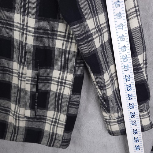 Duluth Trading Co Jacket Mens 2XL Tall Black Gray Plaid Fleece Lined Shirt Jac - Picture 8 of 15