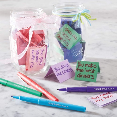 Paper Mate Flair Felt Tip Pens Medium Point (0.7mm) Blue 5 Count pack of 5 - Picture 9 of 10