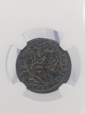 NGC F AD337-340年 ローマ帝国 コンスタンティン2世 337- 340 AD ROMAN EMPIRE AE3 (BI NUMMUS) CONSTANTINE II COIN