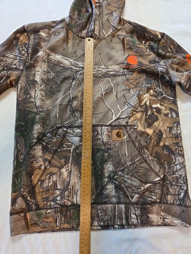 Carhartt Mossy Oak Camo Hoodie Orange Logo Youth XL (18-20) - Picture 3 of 12