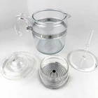 Vintage Pyrex Flameware 7756 6-4 Cup Glass Percolator Coffee Pot *READ