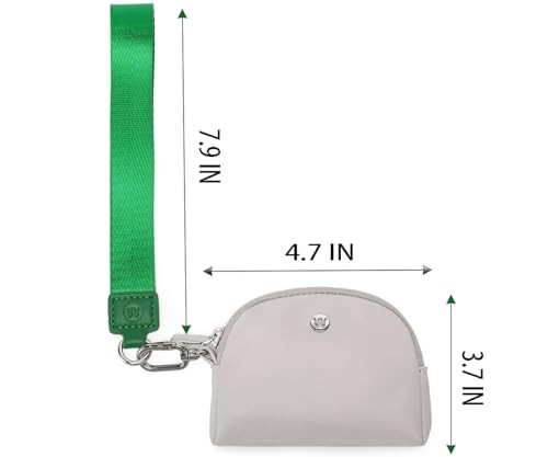 Mini Zip Around Wristlet Wallet for Women Detachable Dual Pouch Wristlet - Picture 5 of 6