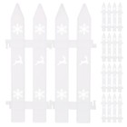 10pcs Christmas Tree Fences Plastic Fences Christmas Scene Layout