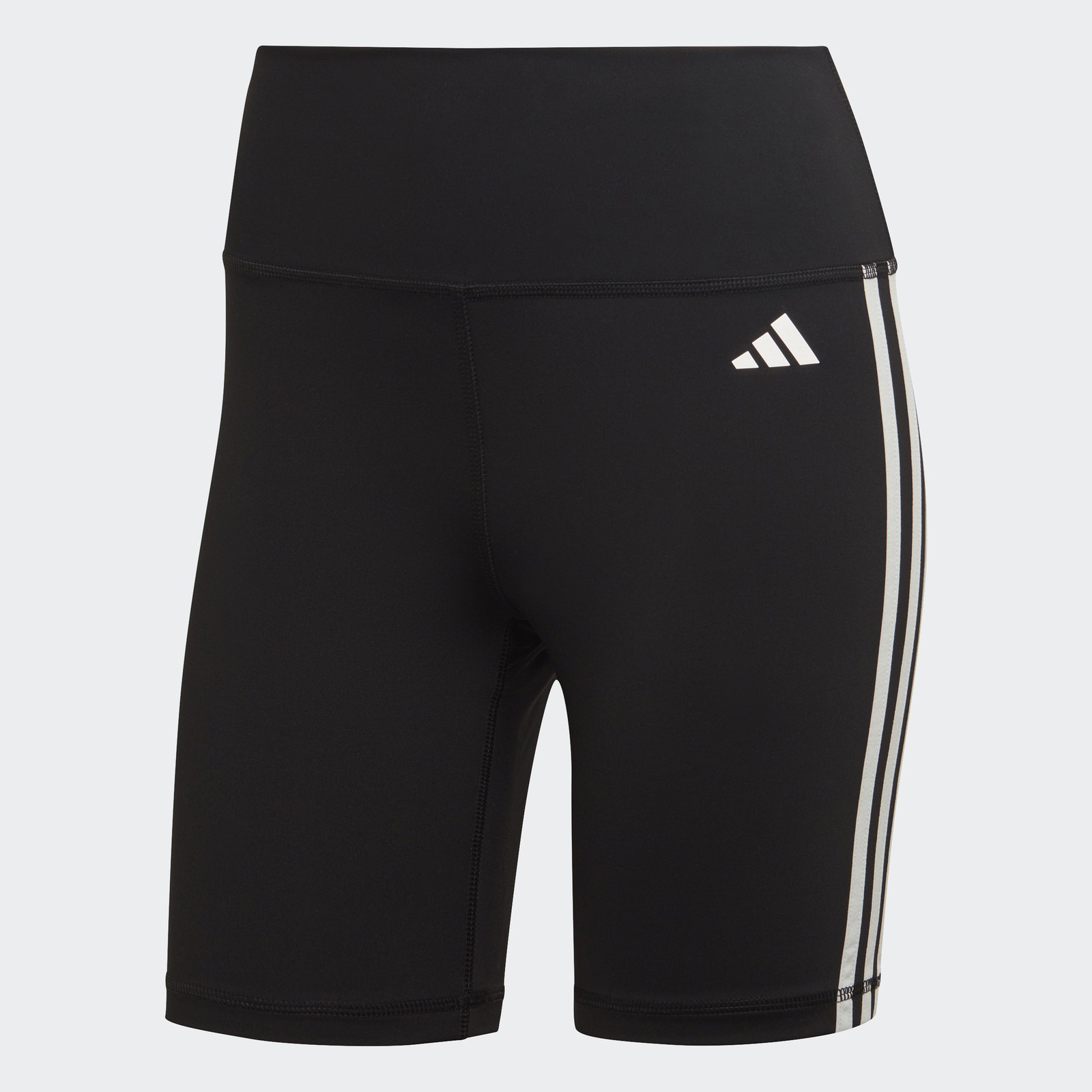 adidas women Training Essentials 3-Stripes High-Waisted Short Leggings