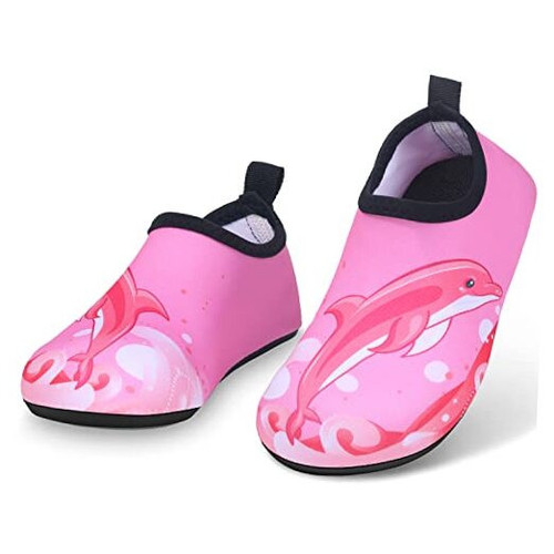 Kids Boys Girls Swim Water Shoes, Toddler Kids Swim 9-10 Toddler Dolphin-pink