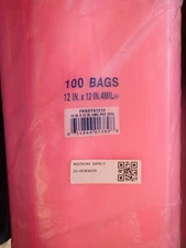 Zoro - Reclosable Bag - Zip Seal - 12" x 12" - 4 Mil Thick - 654866013898