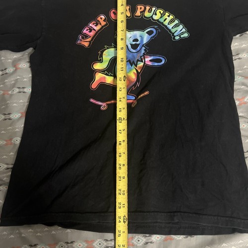Real Skateboards Roll Forever Grateful Dead Keep On Pushin Shirt Medium Black - Picture 5 of 6