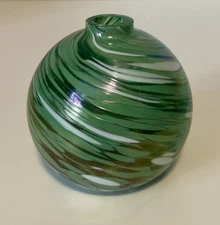 Modern Iridescent Painted Glass Globe Bud Vase Decoration Home Interior Tabletop