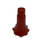 Bieye LS92 Lily Flower Blown Glass Lamp Shade 1.25” ID x 1.5” OD Orange 6” Tall
