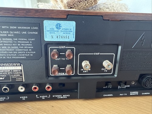 Rare 1980s Quasar VH5635WW Video Cassette Recorder VCR W/ Remote & Cover! - Picture 15 of 19