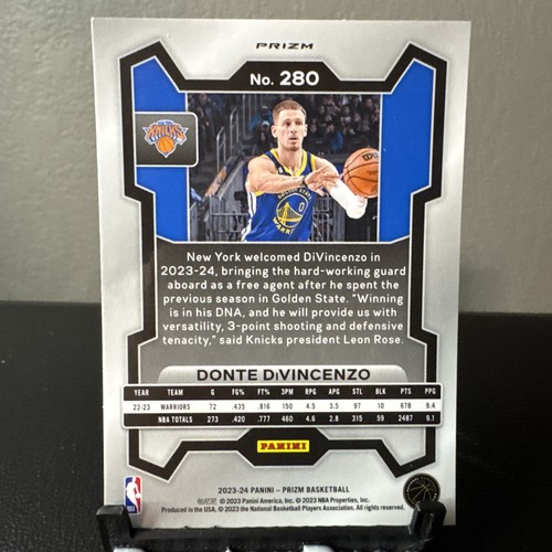 2023-24 Panini Prizm - Donte DiVincenzo #280 Pink Ice Prizm - Bild 2 von 3