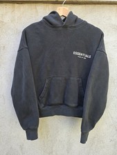 Essentials Fear of God Pullover Fleece Hoodie Black Size 8 Kids