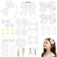 Haarspangen Set 77Pcs Haarschmuck Haarschleifen FüR MäDchen Kinder Weiß Geschenk