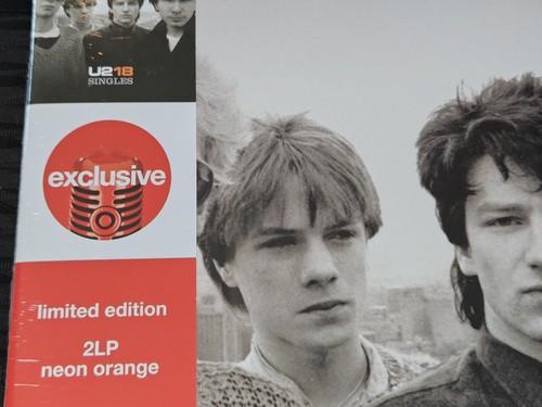 U2 "18 Singles" Exclusive Limited Edition Neon Orange Colored 2 LP Vinyl Sealed - 第 4/6 張圖片