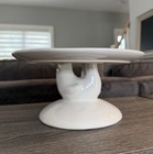 West Elm Ceramic Polar Bear Cake Stand- Christmas Holiday - New in Box