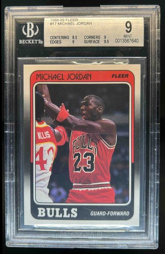 1988-89 Fleer Michael Jordan #17 Bulls BGS 9