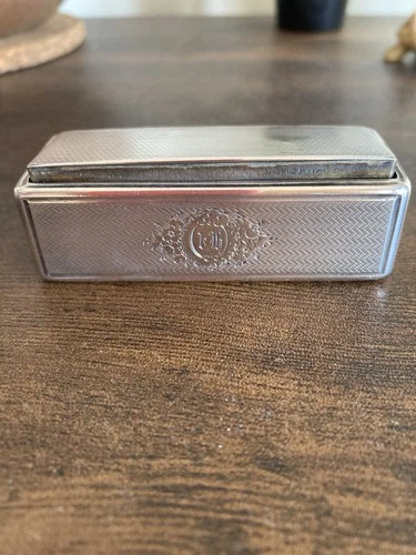 Antique Solid Silver & Vermeil Box - Goldsmith Antoine GRICOURT - 19th Century - 50g