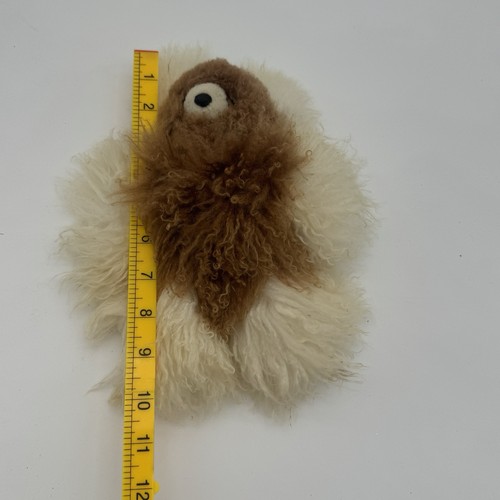 Orsacchiotto in pelliccia di alpaca 10” fatto a mano morbido peluche marrone crema stile Qiviut marrone - Foto 4 di 8