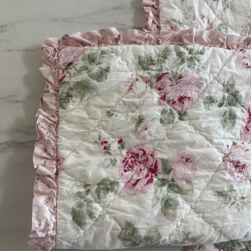 Simply Shabby Chic Rachel Ashwell Peony Cabbage Rose Set Of Shams 🌸Nice🌸 - Picture 4 of 17